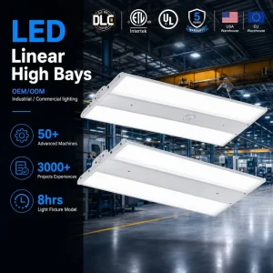 Commercial Office Industrial Warehouse Garage Lamp 80W 100W 140W 165W 225W 325W LED Linear Highbay Light