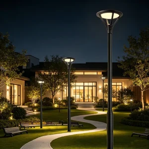 Commercial Outdoor Garden Lights with Pole Aluminum Die Cast IP65 Waterproof LED for Garden and Lawn