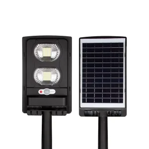 Commercial Outdoor Lighting Fixture Waterproof Road Gate Garden Remote Integrated Solar Power Super Bright LED Light