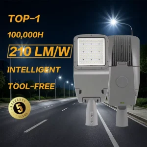 Commercial Outdoor Smart Ready Nema Zhaga Socket IP66 IK08 Tool Free Housing LED Street Light for City Road