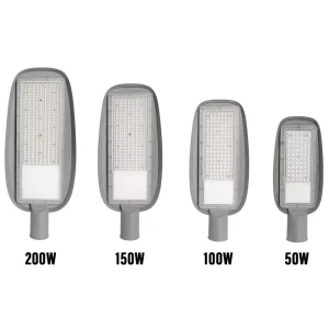 Commercial Outdoor Waterproof 50W to 200W Aluminum LED Street Light IP66 Rating for Road and Yard Lighting