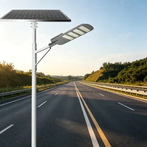 Commercial Parking Lot Bright Motion Sensor Roadway Dusk to Dawn Outdoor Solar Powered Street Light Fixture