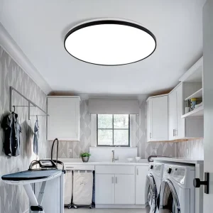 Commercial Plastic Surface Mounted Round Ceiling Lights for Bathroom Living Room Supermarket School Hospital Stores
