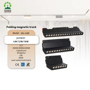 Commercial Project Ultrathin LED Magnetic Track Light Surface Mounted Track Light Rail 35mm 48V LED Magnetic Track Light System