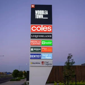 Commercial Pylon Signs Road Side Street Advertising Bill Board Wayfinding Directional Signage Free Standing LED Pylon Signage