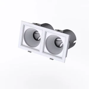 Commercial Recessed Anti Glare Adjustable Downlight Frame Led Ceiling Spot Light Led Downlights 12W*2 15W*2