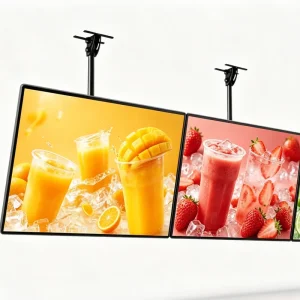 Commercial Rectangle LED Light Box Advertising Sign Customizable Name Decorative Aluminum Alloy High Brightness Hanging