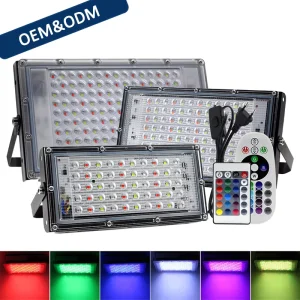Commercial Safety Projecteur Floodlight Outdoor IP65 Waterproof RGB 50W 100W 150W 200W LED Flood Lights
