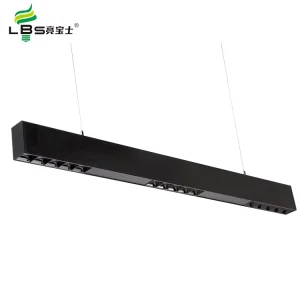 Commercial Simple Hanging Type Batten Light for Office 1200MM Long 36W Black LED Linear Lamp