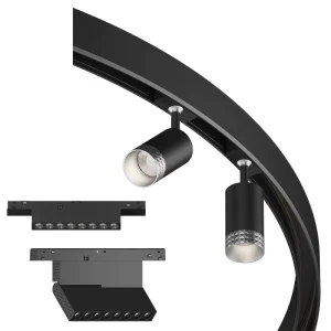 Commercial Smart Showroom Museum Adjustable Dimmable 48V Slim Magnetic LED Tracklight Surface Track Lights Rail Lighting System