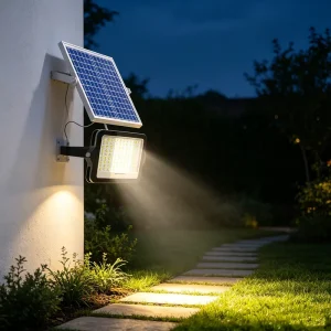 Commercial Solar Aluminum Outdoor Flood Light 100W 200W LED Waterproof IP65 with Remote Control for Garden Courtyard & Pathway