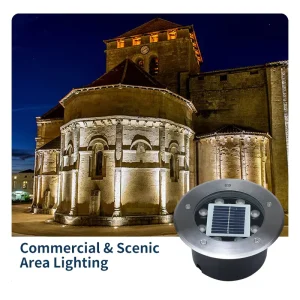 Commercial Solar Ground Light IP65 18W High Power LED Inground Lamp for Shopping Mall Plaza and Public Square