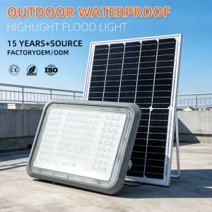 Commercial Solar LED Flood Light 100W 600W IP67 Waterproof Outdoor Floodlight for Stadium Construction Site Parking Lot Square