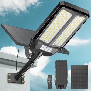 Commercial Split Type Solar Street Light Remote Control IP65 High Brightness Outdoor 100 Beam Angle 7000K LED Flood Lights