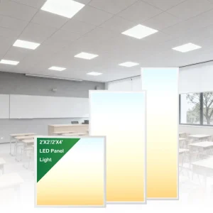 Commercial Ultra Slim 3CCT Tunable LED Flat Panel Troffer Light 2×2 1×4 2x4FT Recessed Office Ceiling Light