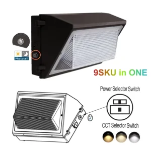 Commercial Wall Pack Lights 120W 135 150LM W Outdoor IP65 for Patio Garden 1pack 4pack with ETL DLC Approval