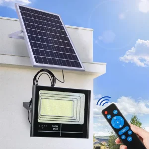 Commercial Warm White Garden Outdoor High Lumen 60w 200w Projector Outdoor Solar LED Flood Light IP67 With Remote Control