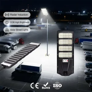 Competitive Price 400W Solar Street Light IP65 Integrated LED Lamp with Radar Sensor for Commercial Parking Lot Lighting Project