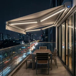 Contemporary Awning Full Cassette Design Electric Canopy for Rooftop Lounge