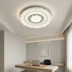 Contemporary Ceiling Lamp Double Layer Flower Rim High Brightness No Flicker Whimsical Center Smart Home Decor Essential Item