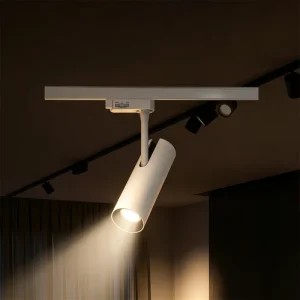 Contemporary Cylinder Track Light Flexible Adjustable Spotlight for Shop Gallery Office Indoor Commercial Ceiling Lamp