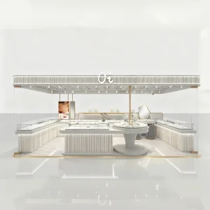 Contemporary Eco-Friendly Recyclable Durable Jewelry Showcase Luxury Pop-up Display LED Lights Factory Direct Made Modern Store