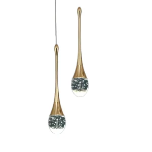 Contemporary Luxury Decorative Stairs Pendant Light Crystal Iron Art LED Chandelier for Guest Restaurant Villa Stairway Lobby