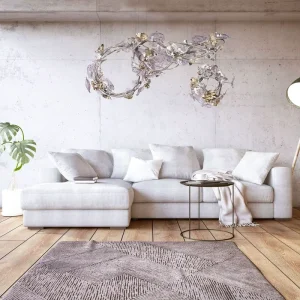 Contemporary Style Villa Dining Room LED Adjustable Optical Pendant Light Metal Glass Customizable Chandeliers