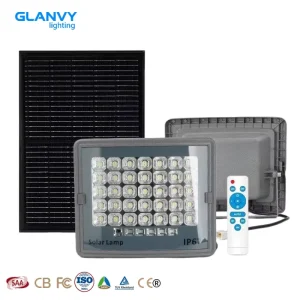 Convex Curved Wide Beam Solar LED Flood Light Outdoor 100W IP67 Aluminum Tempered Glass Lens Super Bright Garden Security Lamp