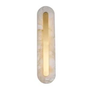 Copper Modern Alabaster Wall Lamp with LED Light for Room Decoration