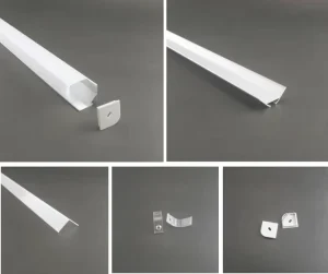 Corner Led Profiles LVSEN LS 082A 30*30mm LED Channel Light Led Profile Diffuser Profile Extrusion for LED Strip