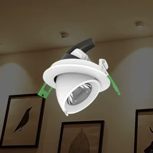 Corridor Swingable Eyeball Rotatable Recessed Downlight Telescopic Spotlight for Mall Clothing Window Accent Fixture