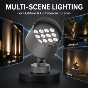 Crane 100W RGBW COB IP65 Aluminum AC LED Flood Light & Architectural Spot Light for Villa Facade Courtyard Landscape Decoration