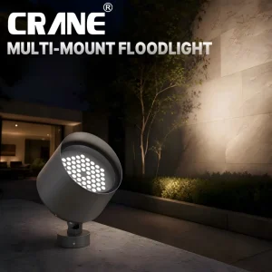 Crane Adjustable Pivot Bracket 120W COB LED Projector Spotlight IP65 1800K 6500K Color Temp CRI 90 Floodlight for Landscape