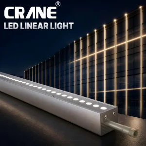 Crane DMX512 Pixel LED Linear RGBW Addressable Curtain Wall Media Facade Outdoor Animate Wall Washer Light for Commercial Center