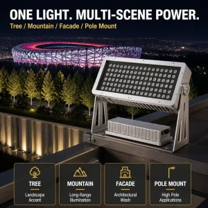 Crane Long Range LED Flood Light IP66 Multi Scene Tree Mountain Facade High Pole Architectural Landscape Project RGBW Spotlight