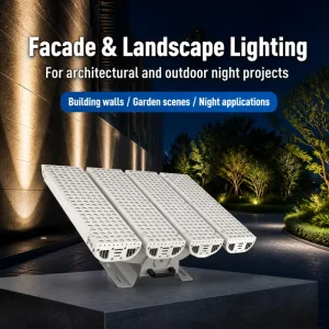 Crane Modular LED Architectural Facade Flood Light High Power Bridge Projection Lamp with Front Airflow Vents 300W 400W