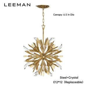 Creative Design Pendant Luxury Crystal Chandelier Lamp E12 LED Adjustable Height for Living Room Bedroom Hotel Villa Stair