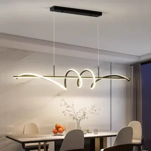 Creative Linear LED Pendant Lamp Simple Design Dining Room Lighting for Home Restaurant