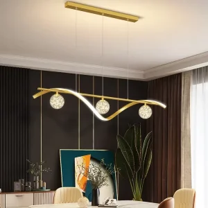 Creative Long Mall Restaurant LED Chandelier Fashion Design Sense Multi-head Full Star Office LED Pendant Light