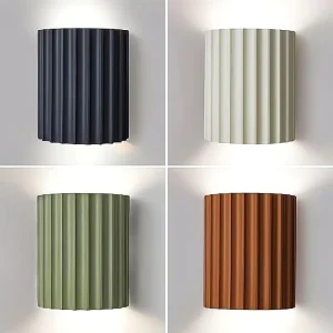 Creative Macaron Resin LED Wall Lamp Nordic Minimalist Style for Bedroom Bedside Hallway and Living Room Background Wall