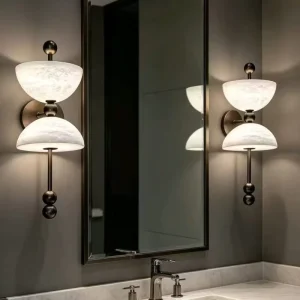 Creative Marble Wall Lamps Bar Counter Coffee Shop Living Room Background Bedroom Bedside Decorative Alabaster Light
