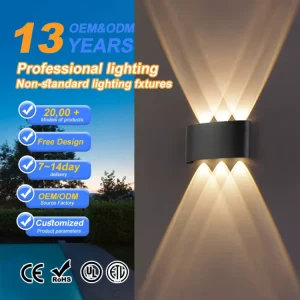 Creative Minimalist LED Wall Washer Light Aluminum Wall Bracket 41 Degree Beam Angle Architectural Club Landscape Lighting