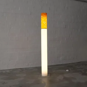 Creative Modern Cylindrical Acrylic Cigarette-shaped LED Lamp Storefront Check-in Prop Glowing Advertising Sign