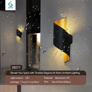 Creative S Shaped LED Wall Lamp Decorative Lighting Wall Light for Villa Corridors and Bedroom Headboards
