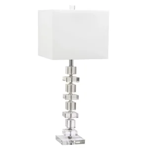 Creative Square Crystal Table Light Desk Lamp with Remote Control AC LED for Home Bedroom Decoration