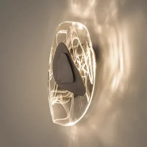 Crystal Bedside Wall Lamp Creative Modern Retro Design for Indoor Living Room Corridor Lighting for Villas Made Glass