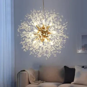 Crystal Chandelier Modern Light Luxury LED Pendant Light for Living Room Dining Room Bedroom Home Lighting Fixtures