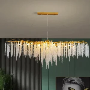 Crystal Chandelier Modern Luxury Pendant Light for Hotel Living Room Dining Room Villa
