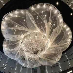 Crystal Chandeliers Lamps Wedding Hotel Lobby Banquet Hall Decoration LED Chandelier Pendant Light